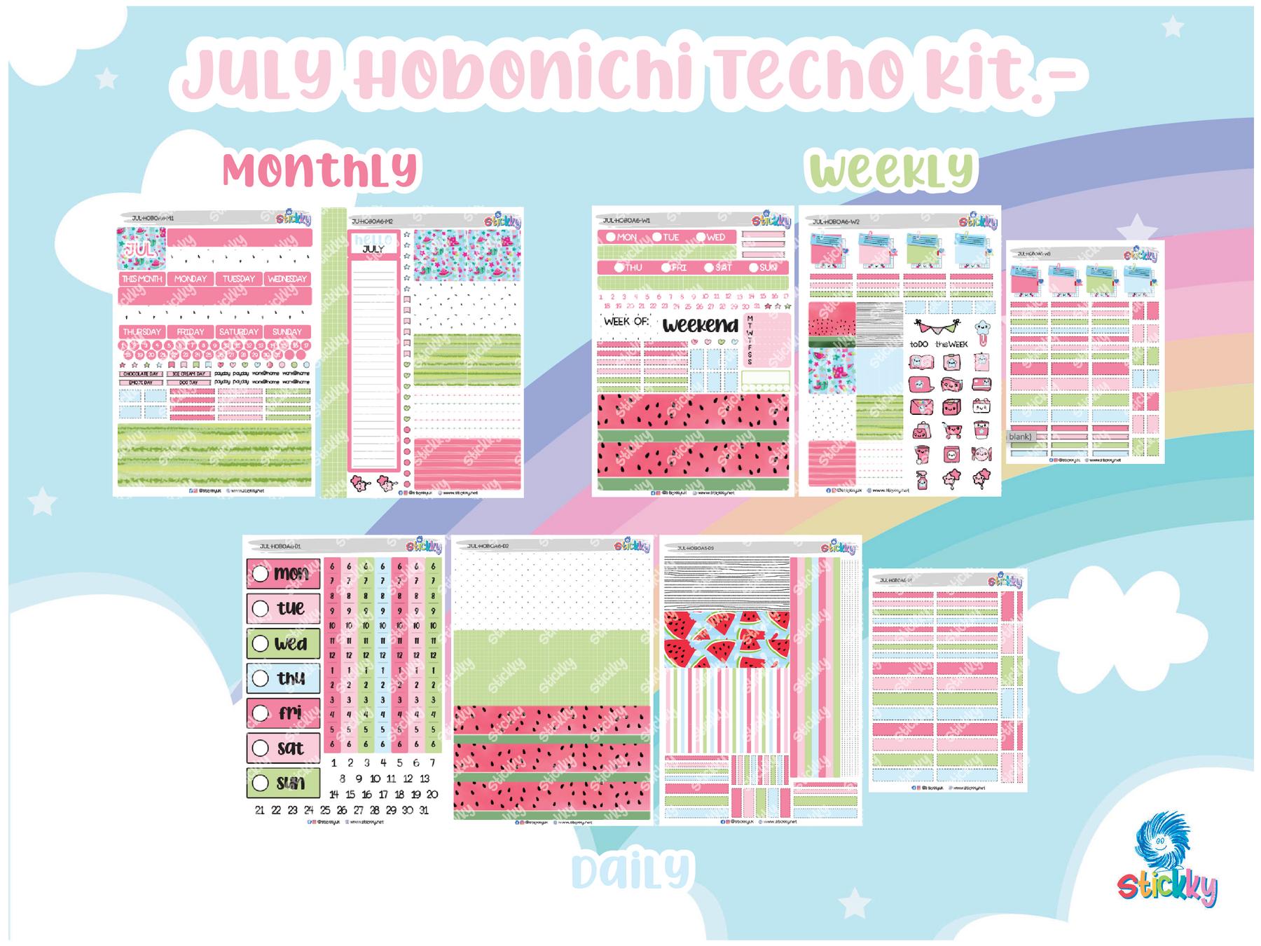 Stickky Monthly Subscription – Hobonichi Techo (A6) ✨