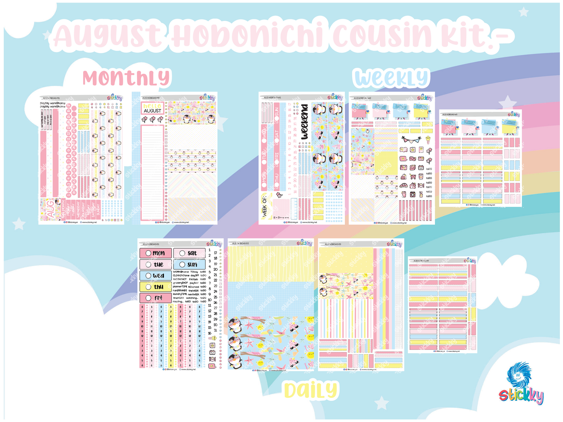 AUGUST Stickky Planner Kit ✨