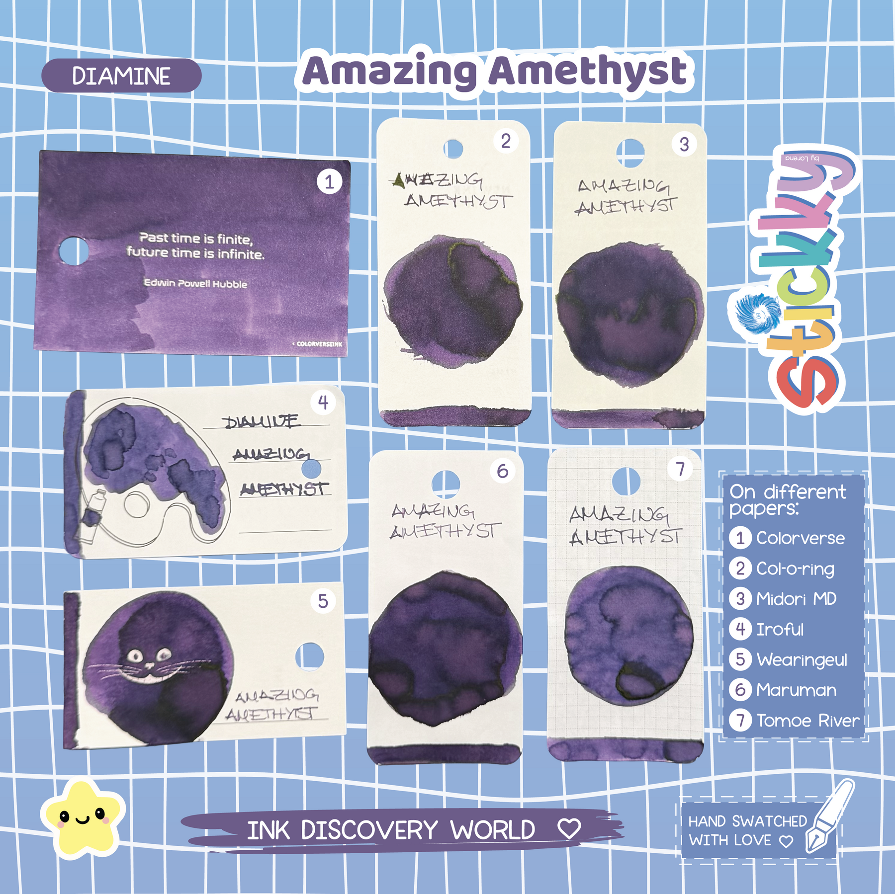 Diamine Amazing Amethyst Fountain Pen Ink Sample