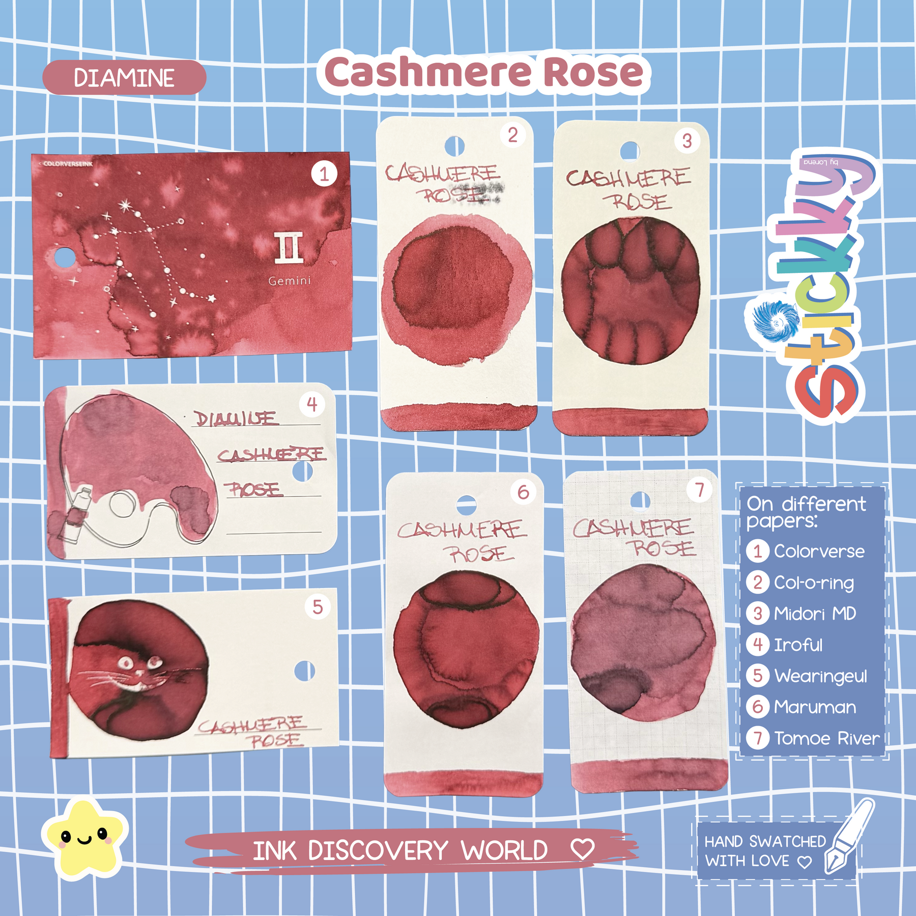 Diamine Cashmere Rose Fountain Pen Ink Sample