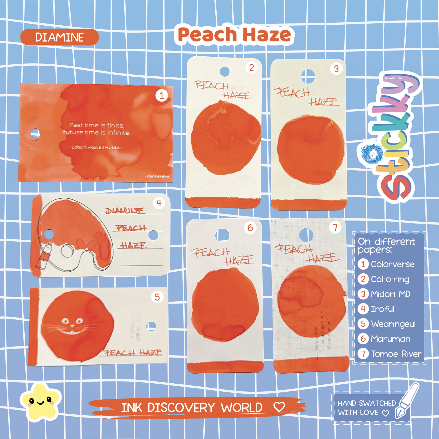 Diamine Peach Haze Fountain Pen Ink Sample