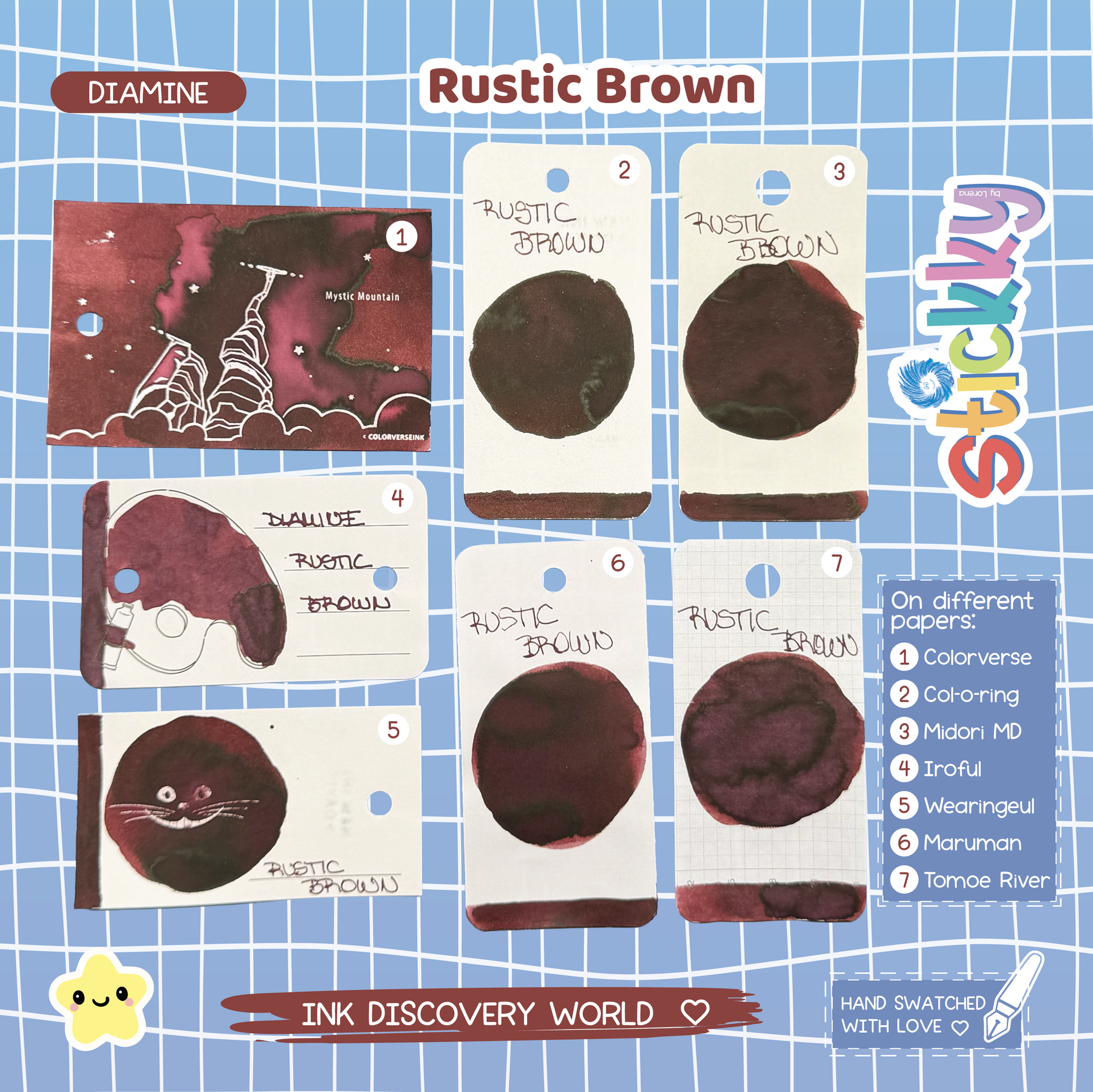 Diamine Rustic Brown Fountain Pen Ink Sample
