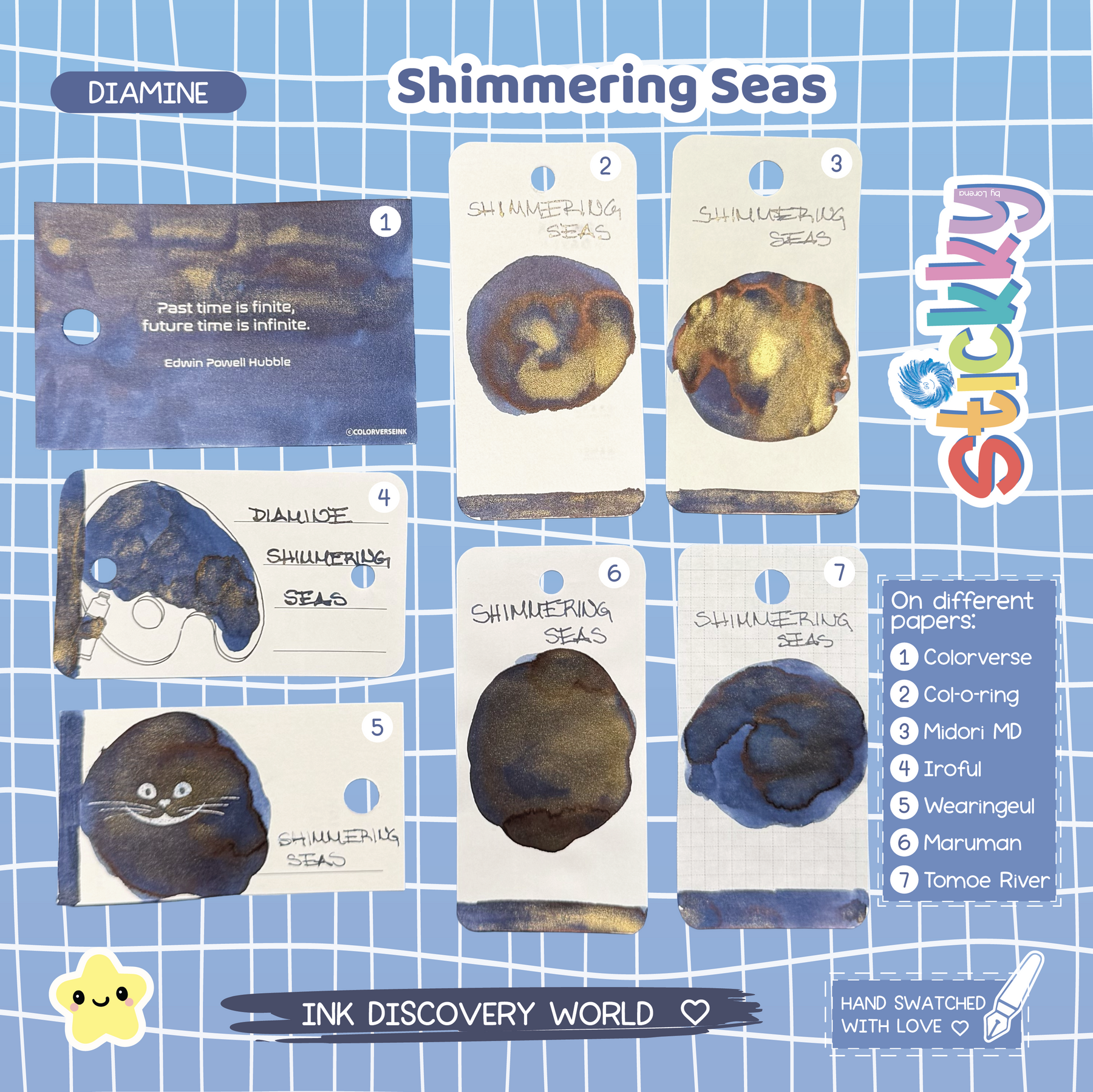 Diamine Shimmering Seas Fountain Pen Ink Sample