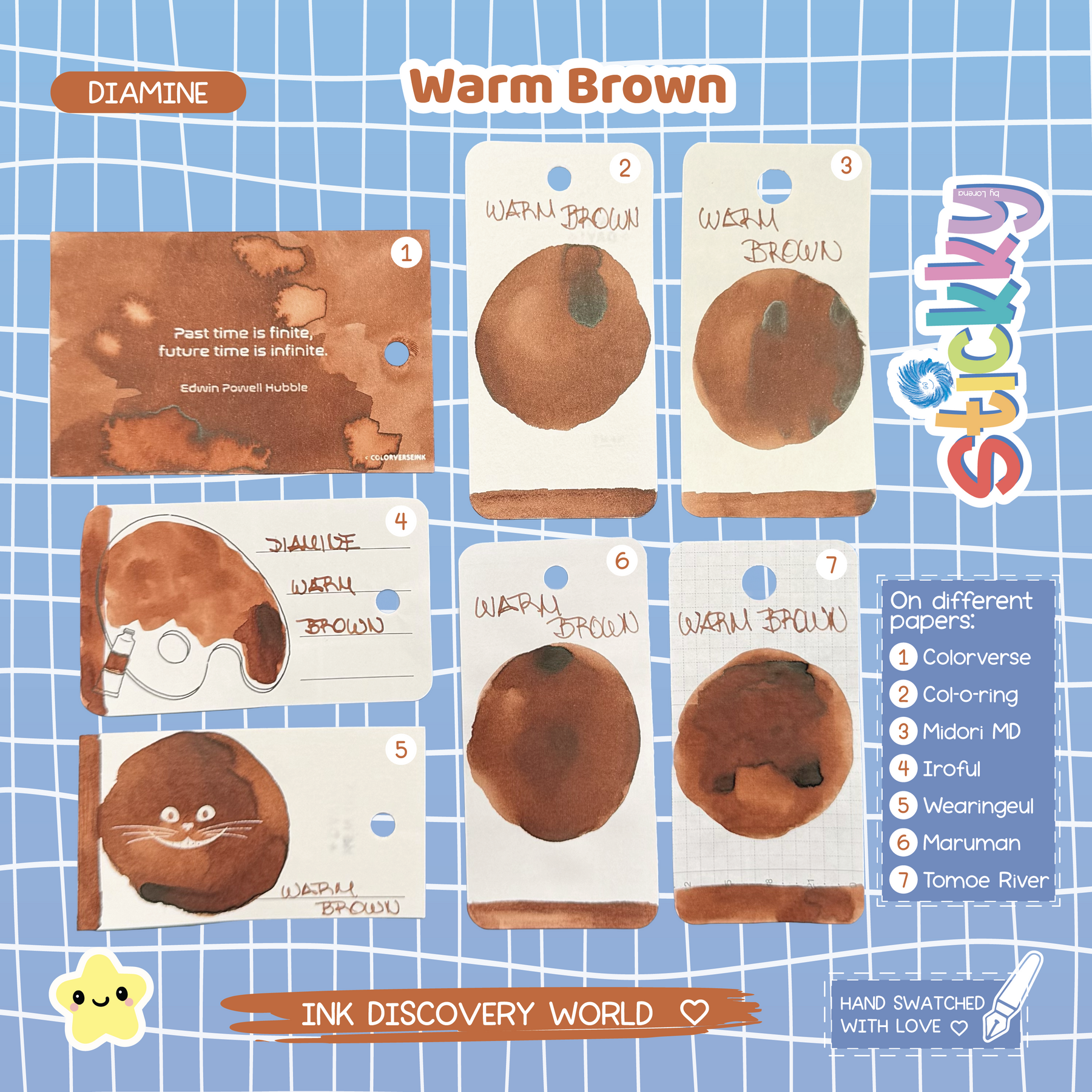 Diamine Warm Brown Fountain Pen Ink Sample
