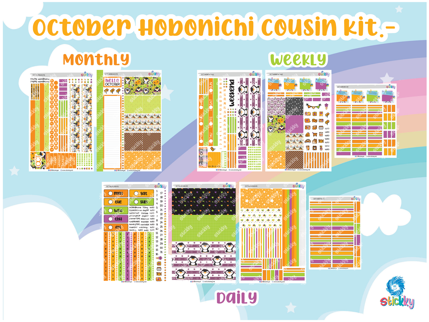 Stickky Monthly Subscription – Hobonichi Cousin (A5) ✨
