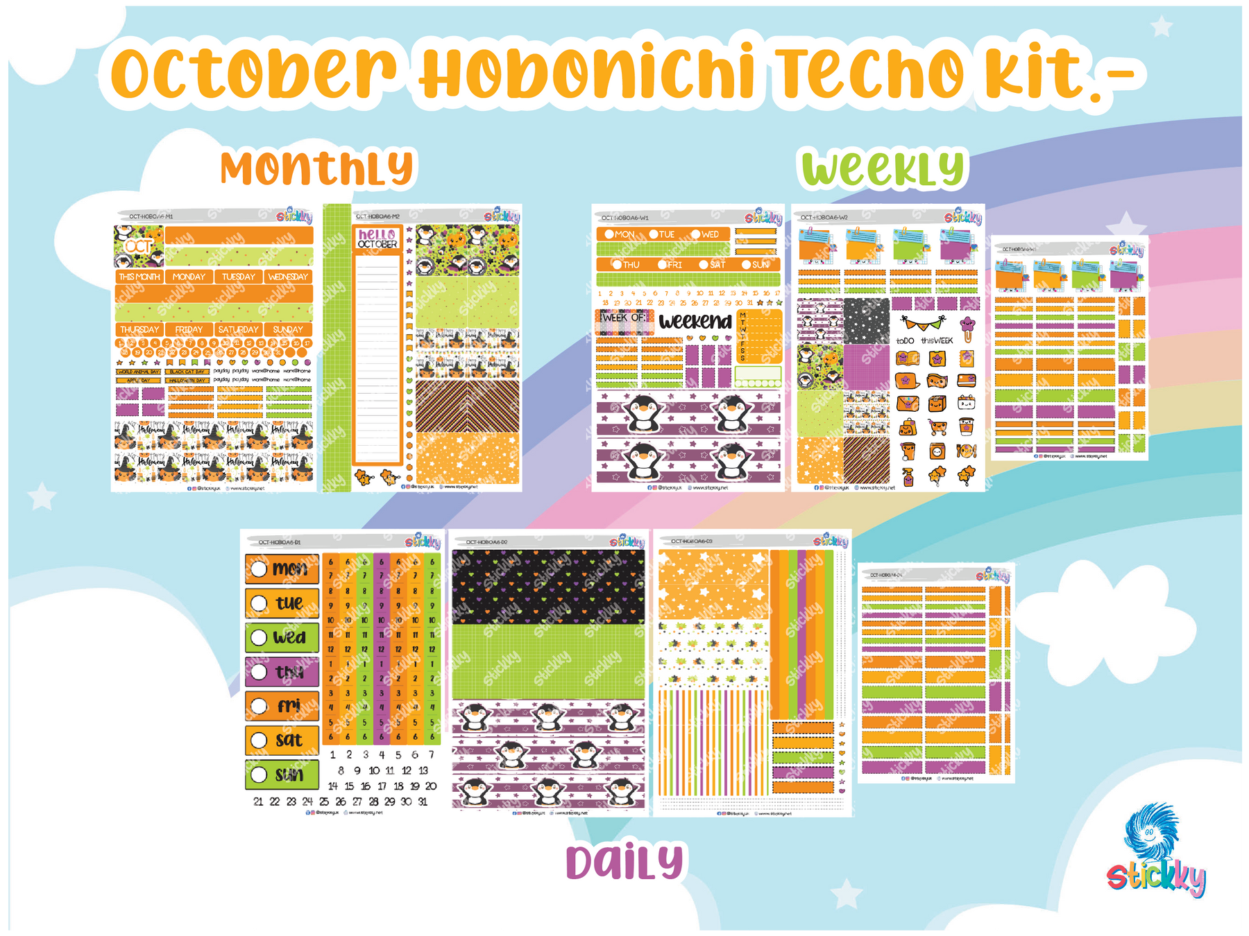 Stickky Monthly Subscription – Hobonichi Techo (A6) ✨