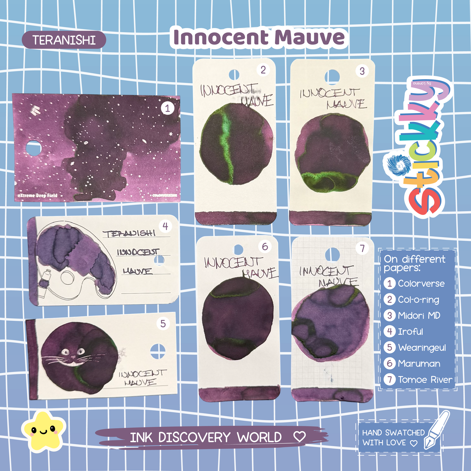 Teranishi Innocent Mauve Fountain Pen Ink Sample