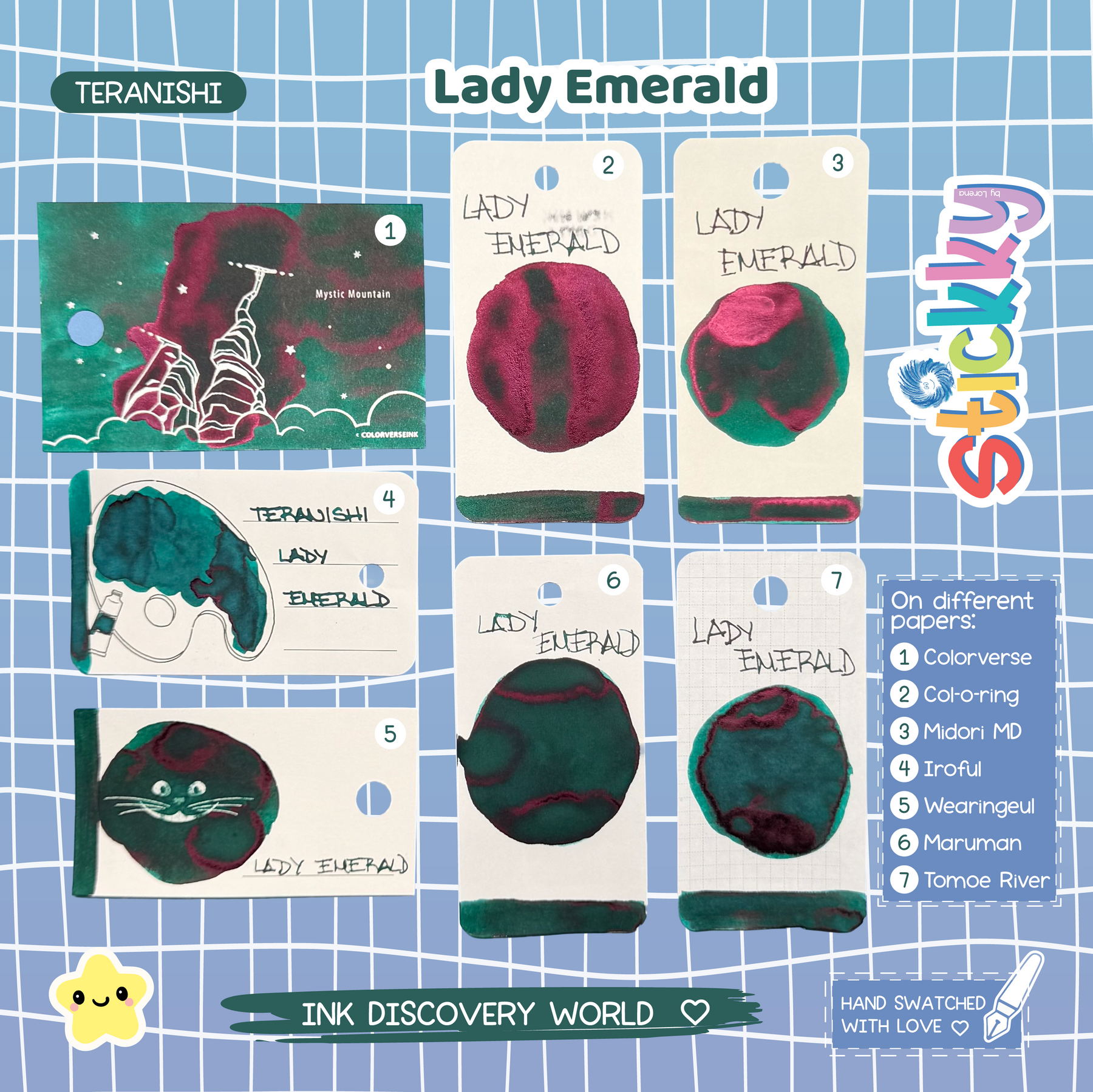 Teranishi Lady Emerald Fountain Pen Ink Sample