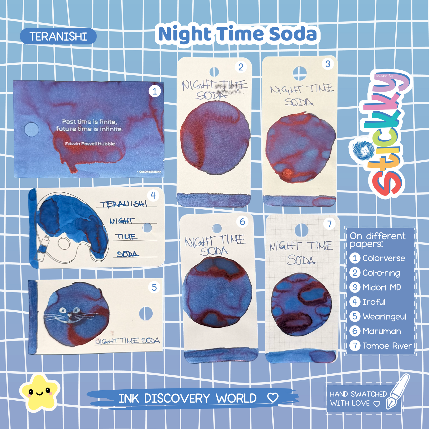 Teranishi Night Time Soda Fountain Pen Ink Sample
