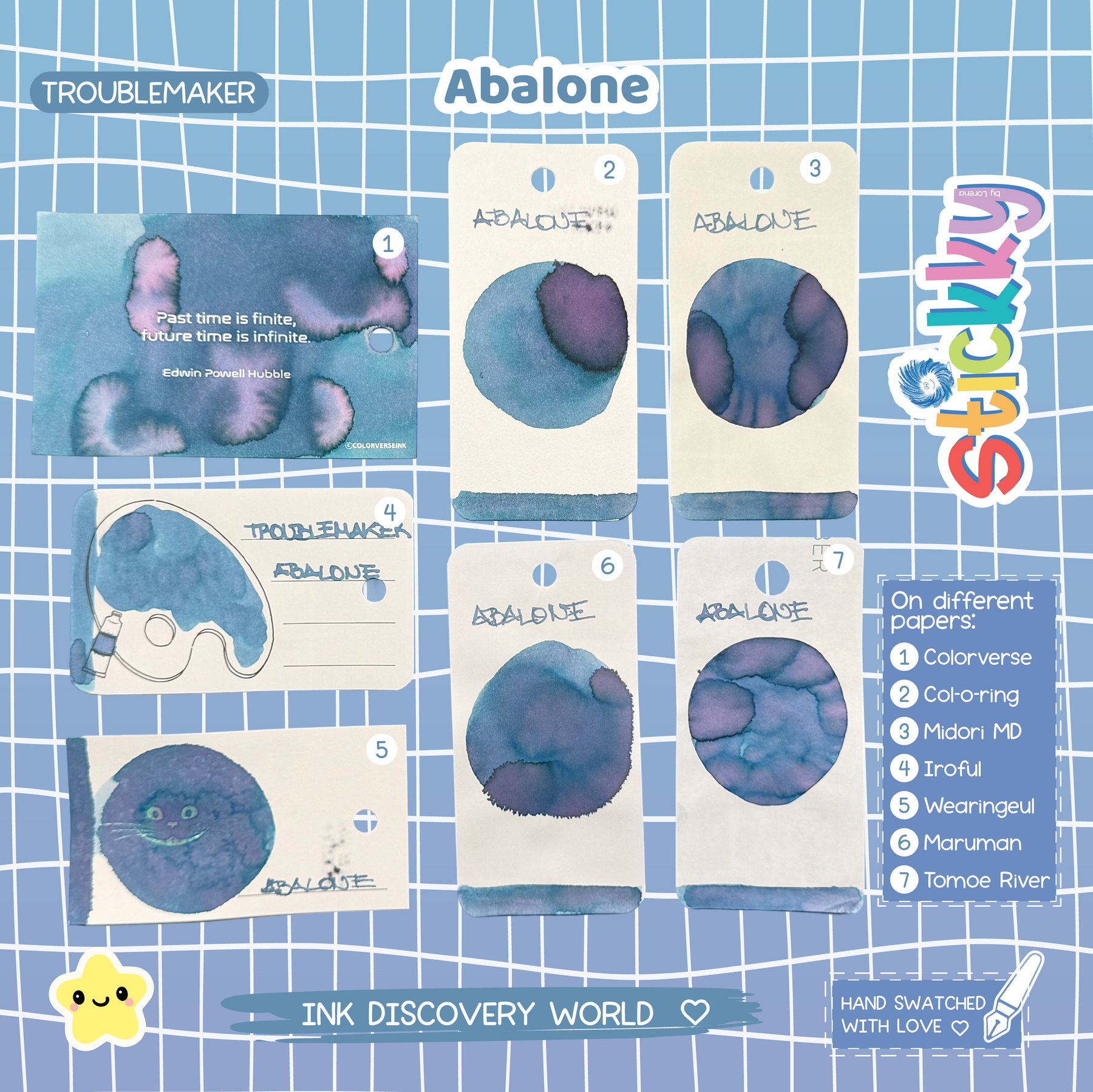 Troublemaker Abalone Fountain Pen Ink Sample