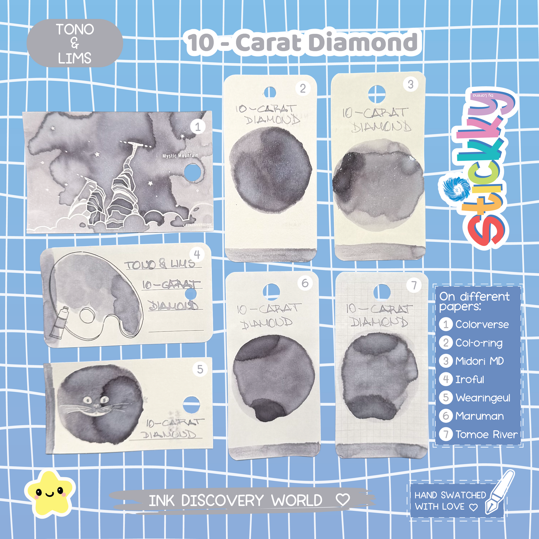 Tono & Lims 10-Carat Diamond Fountain Pen Ink Sample