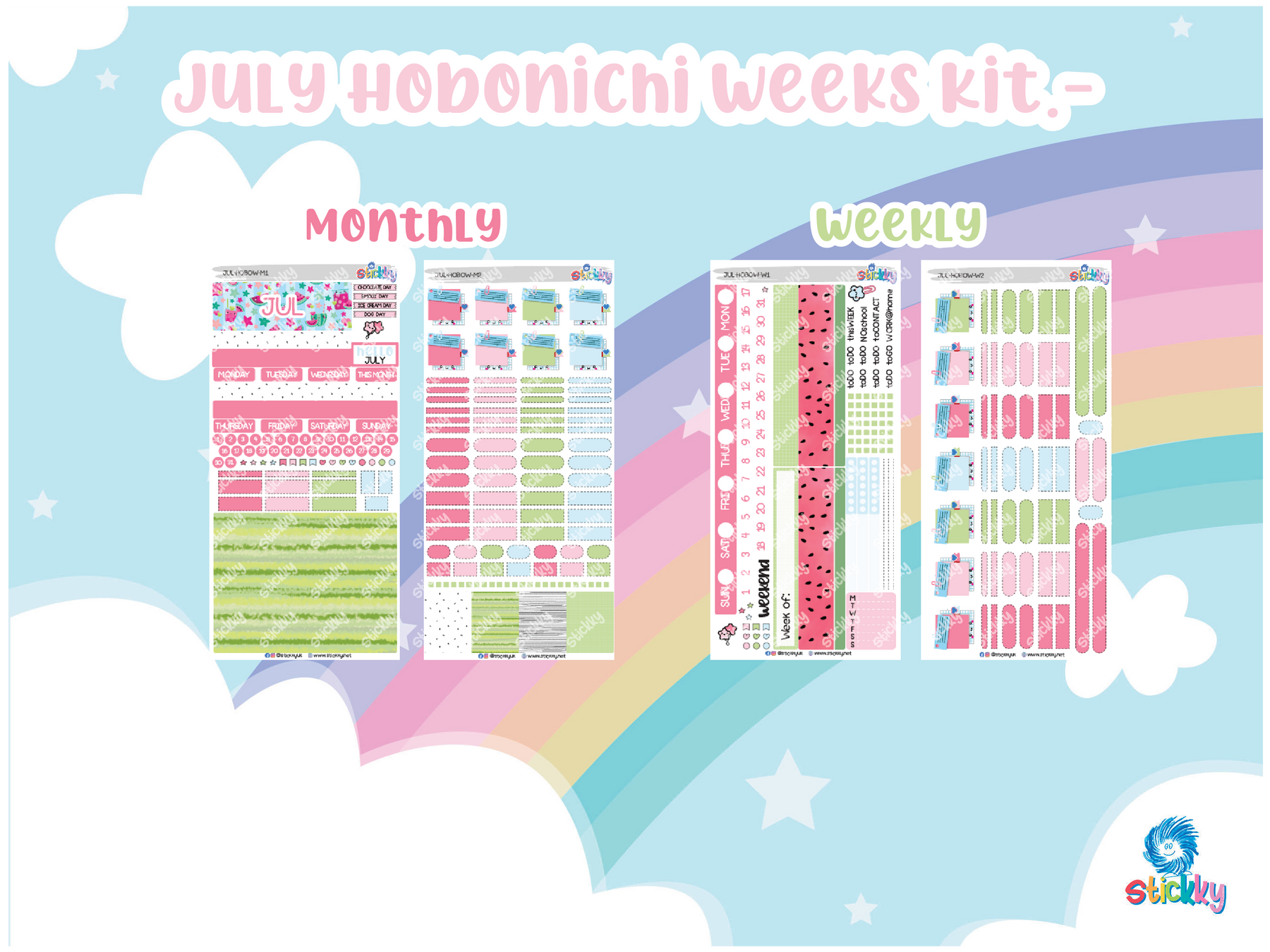 Stickky Monthly Subscription – Hobonichi Weeks✨