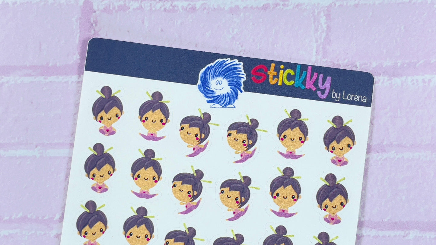 Yoga Stickers Sheet