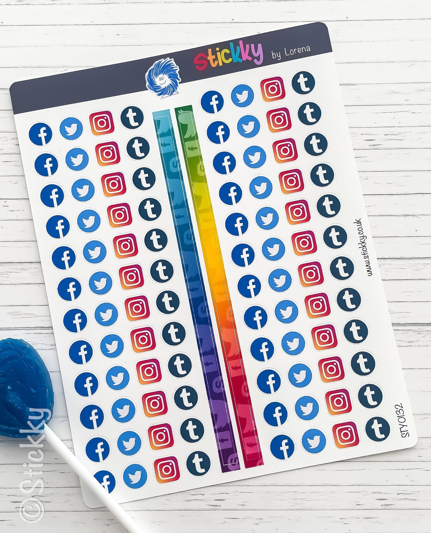 CUSTOM Your Social Media Mix Stickers Sheet.-