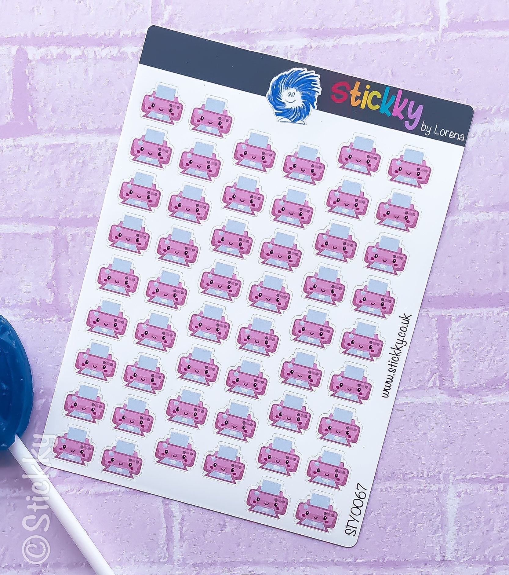 Printer Stickers Sheet.-