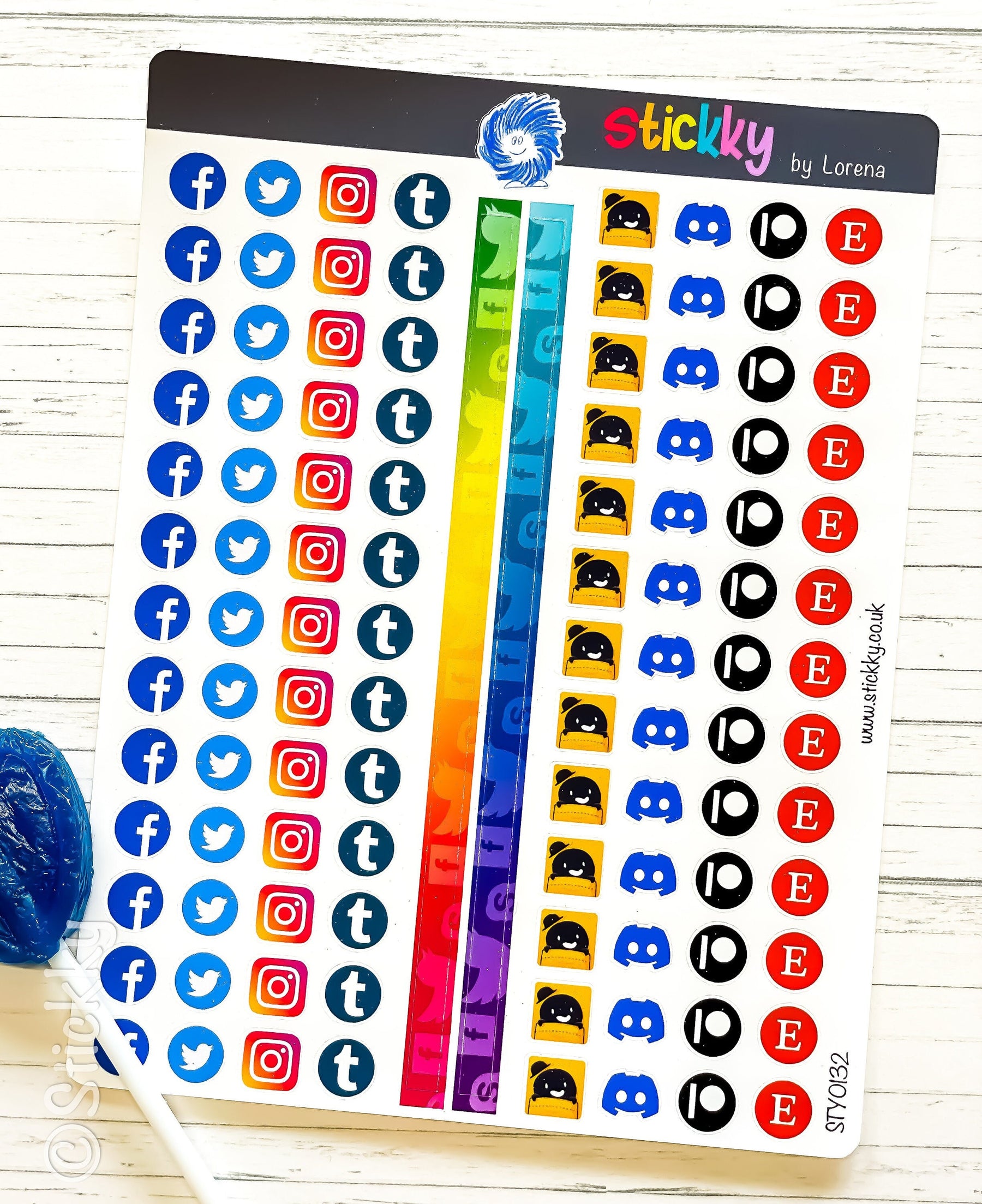 CUSTOM Your Social Media Mix Stickers Sheet.-