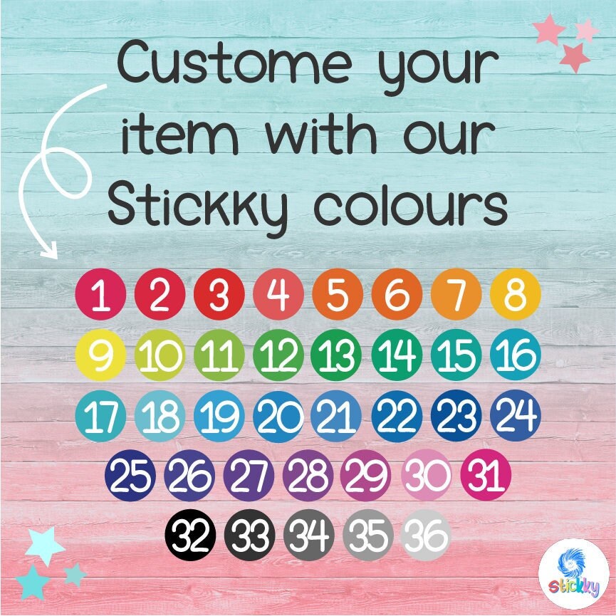 Days of the Week Script Planner Stickers Sheet