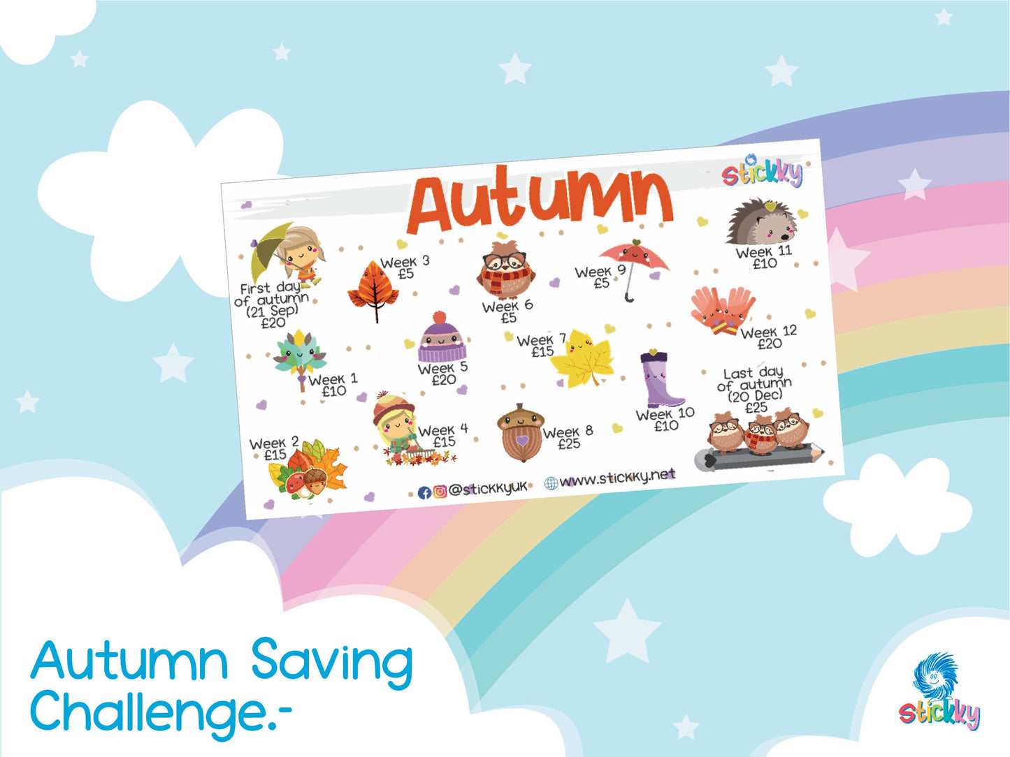 Cute Seasonal Savings Challenge