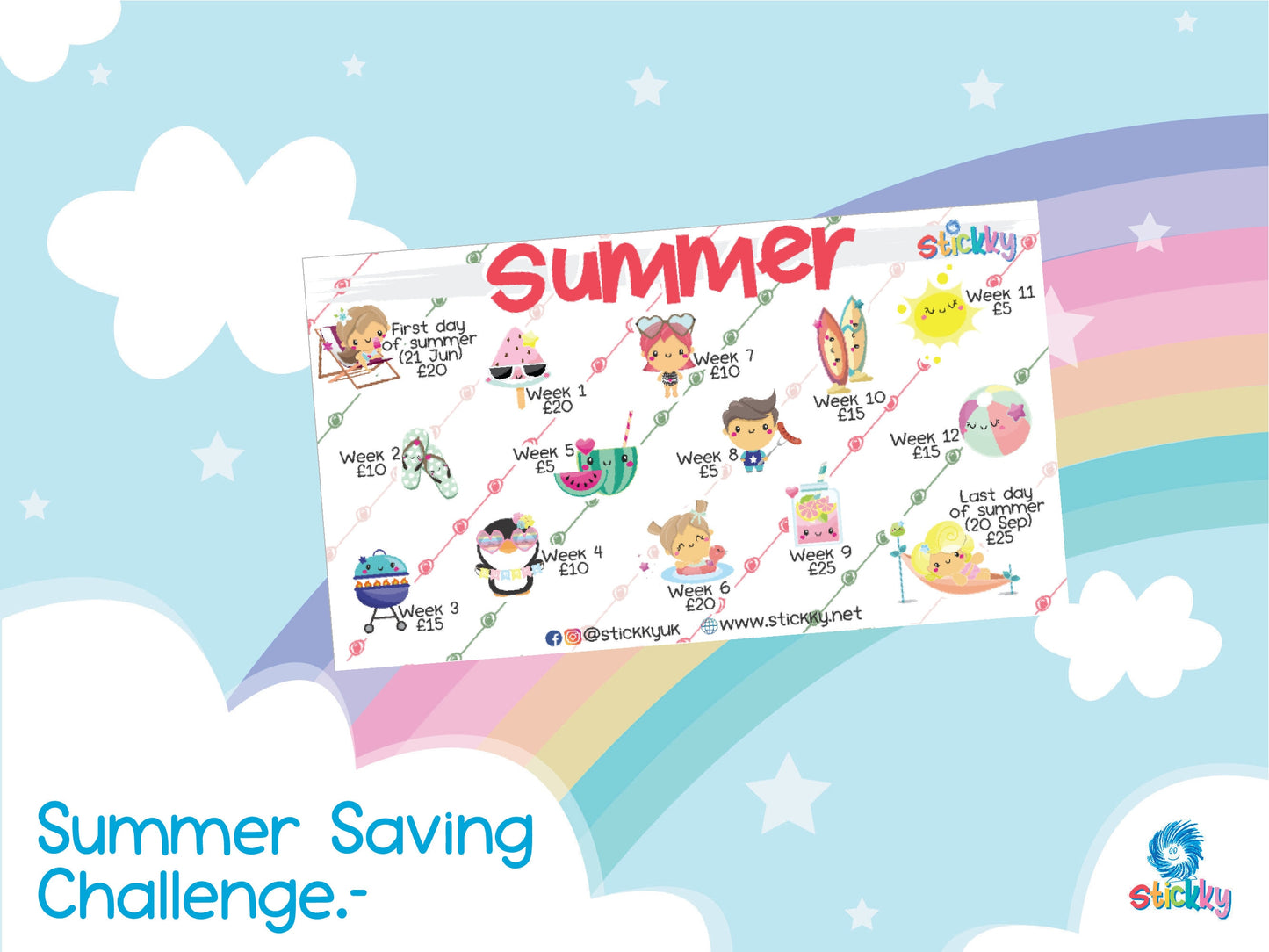 Cute Seasonal Savings Challenge