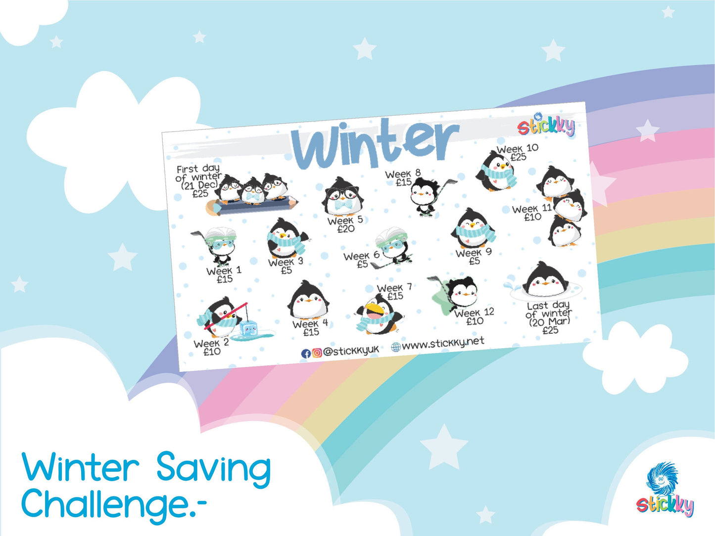 Cute Seasonal Savings Challenge