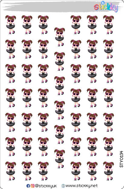 Modern Tap Dancing Stickers Sheet.-