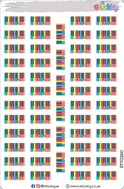 Piano Stickers Sheet.-