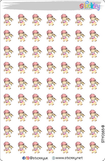 Horse Riding Stickers Sheet.-