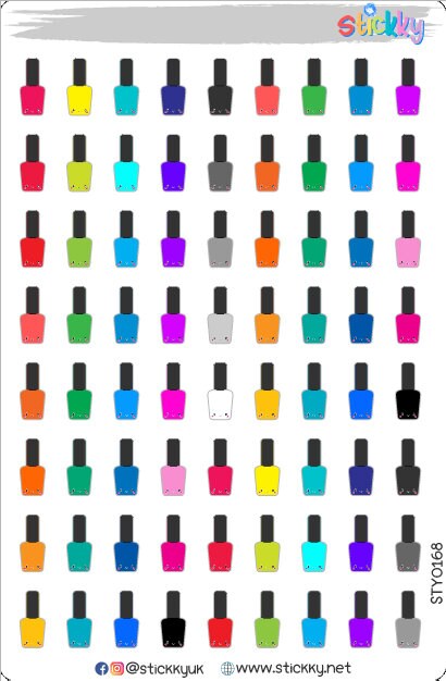Nail Polish Stickers Sheet.-