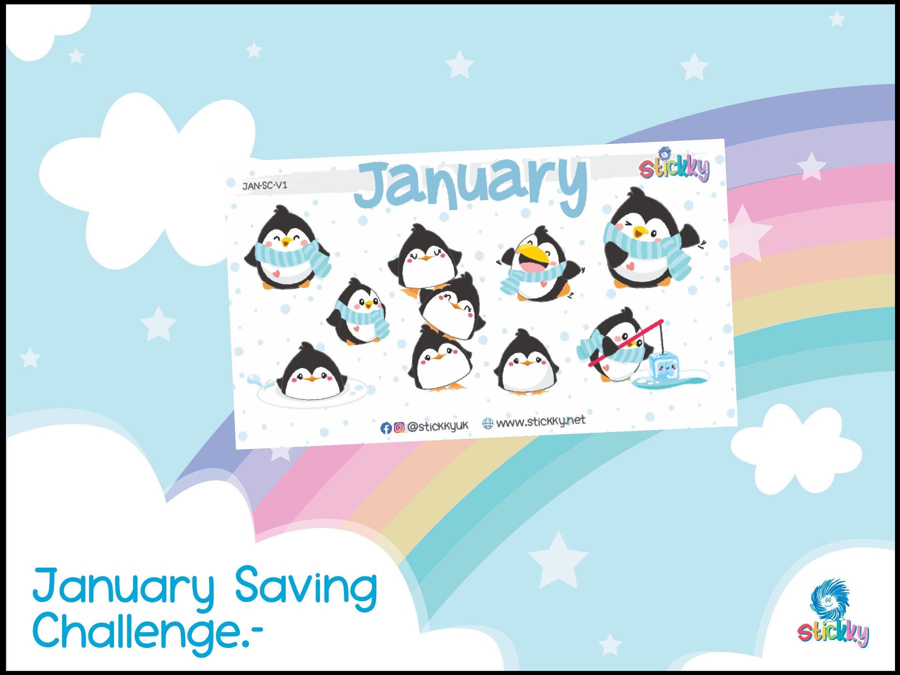 Cute January Savings Challenge