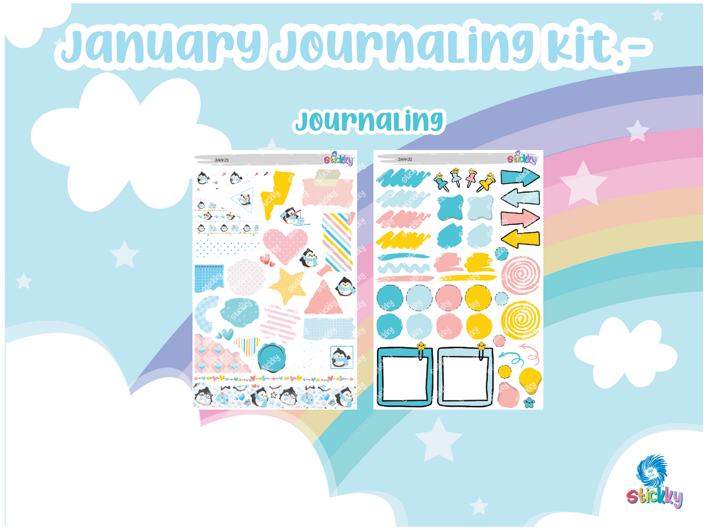 Stickky Monthly Subscription – Hobonichi Sticker Kits ✨