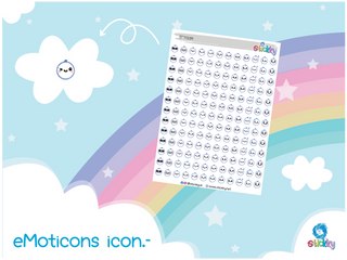 😊 Emoticons Icon — Kawaii Planner Stickers | Stickky