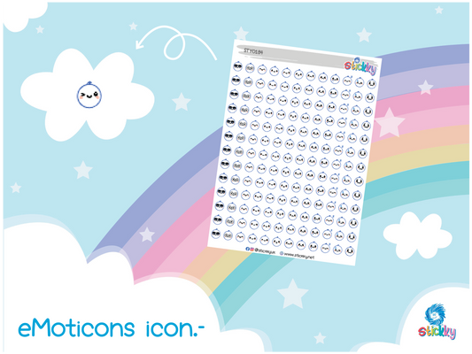 😊 Emoticons Icon — Kawaii Planner Stickers | Stickky