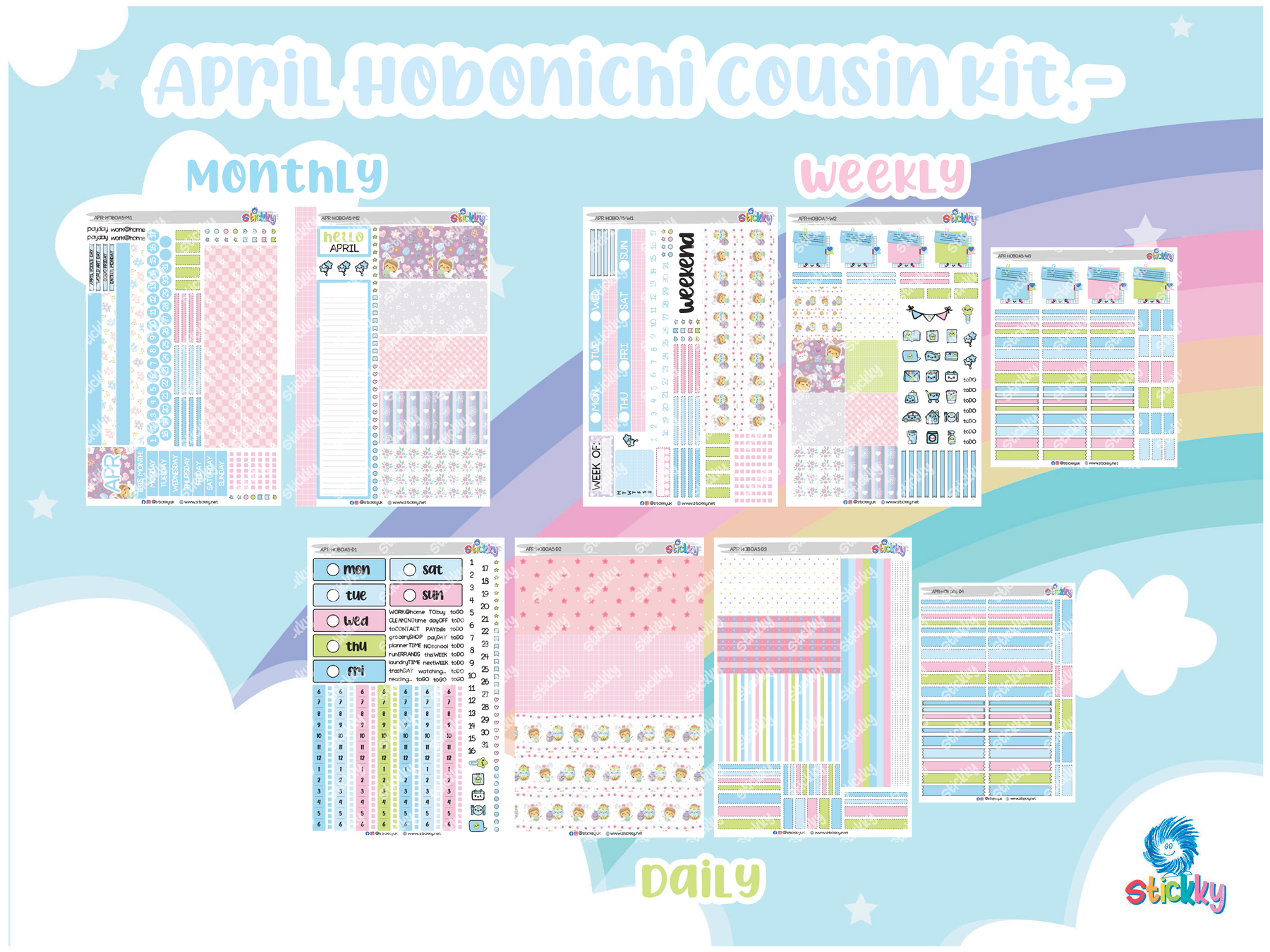 April Stickky Planner Kit ✨