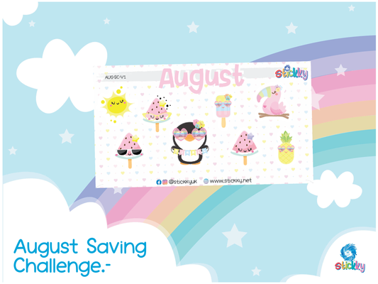 Cute August Savings Challenge