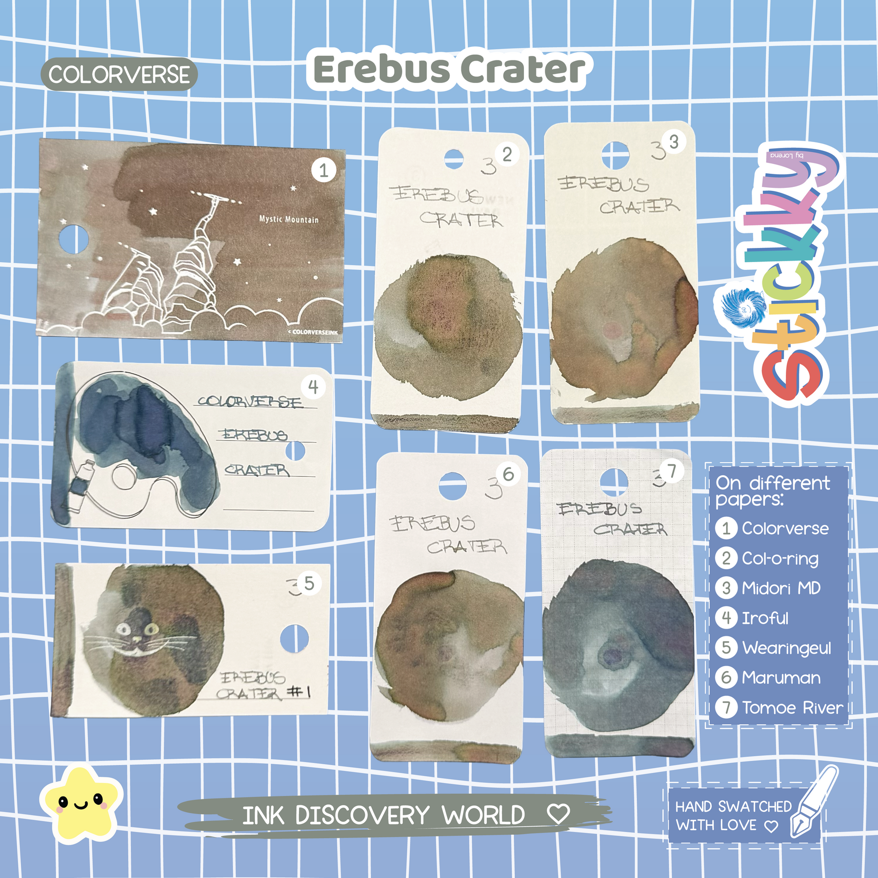 Colorverse Erebus Crater Fountain Pen Ink Sample