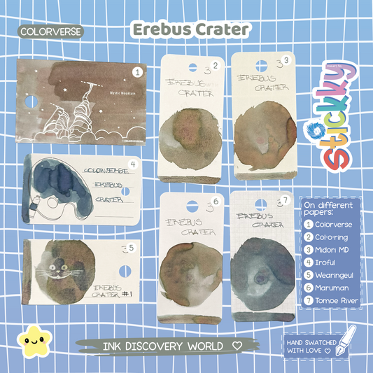 Colorverse Erebus Crater Fountain Pen Ink Sample