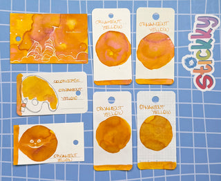 Colorverse Ornament Yellow Fountain Pen Ink Sample