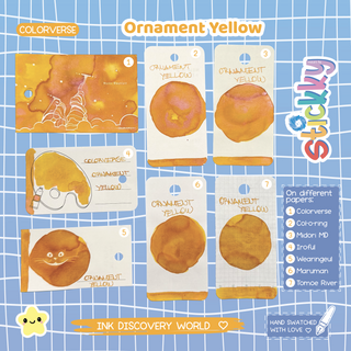 Colorverse Ornament Yellow Fountain Pen Ink Sample