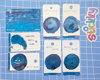 Diamine Arctic Blue Fountain Pen Ink Sample