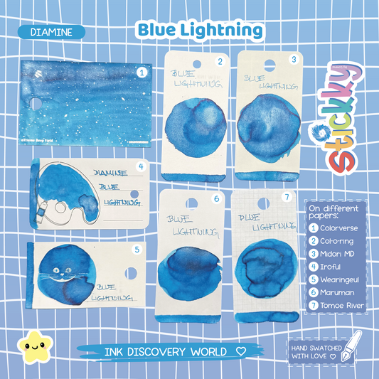 Diamine Blue Lightning Fountain Pen Ink Sample