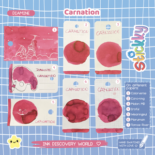 Diamine Carnation Fountain Pen Ink Sample