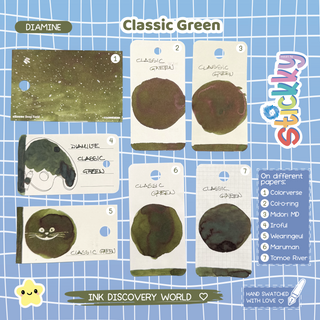 Diamine Classic Green Fountain Pen Ink Sample