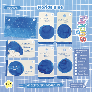 Diamine Florida Blue Fountain Pen Ink Sample