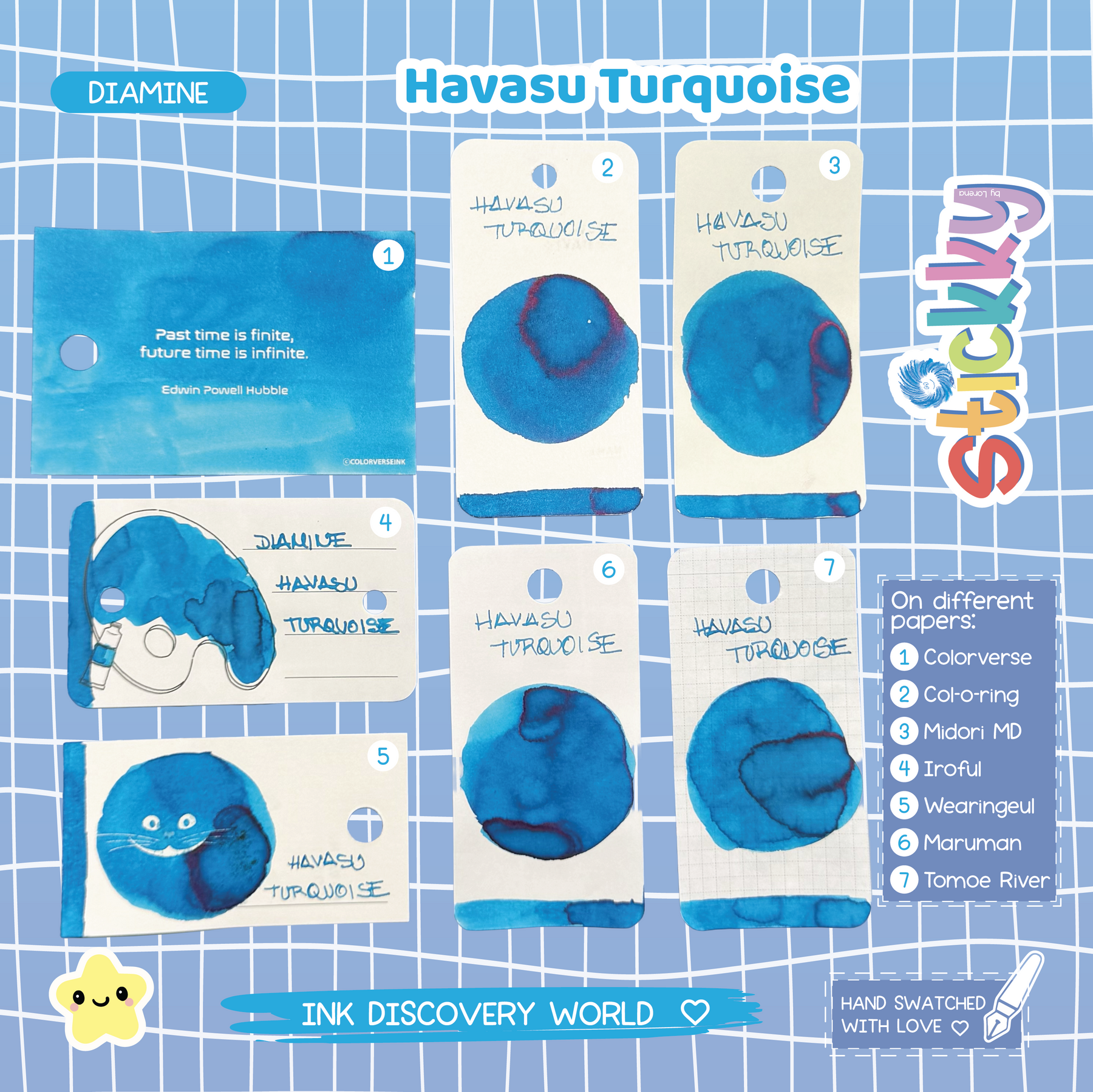 Diamine Havasu Turquoise Fountain Pen Ink Sample