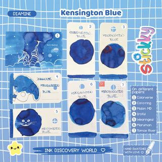 Diamine Kensington Blue Fountain Pen Ink Sample