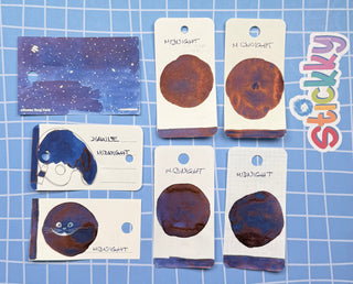 Diamine Midnight Fountain Pen Ink Sample