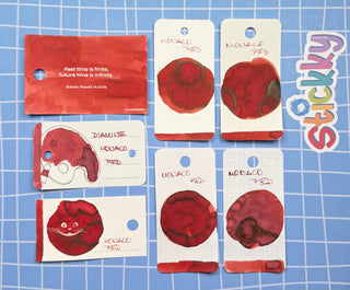 Diamine Monaco Red Fountain Pen Ink Sample