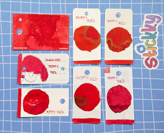 Diamine Poppy Red Fountain Pen Ink Sample