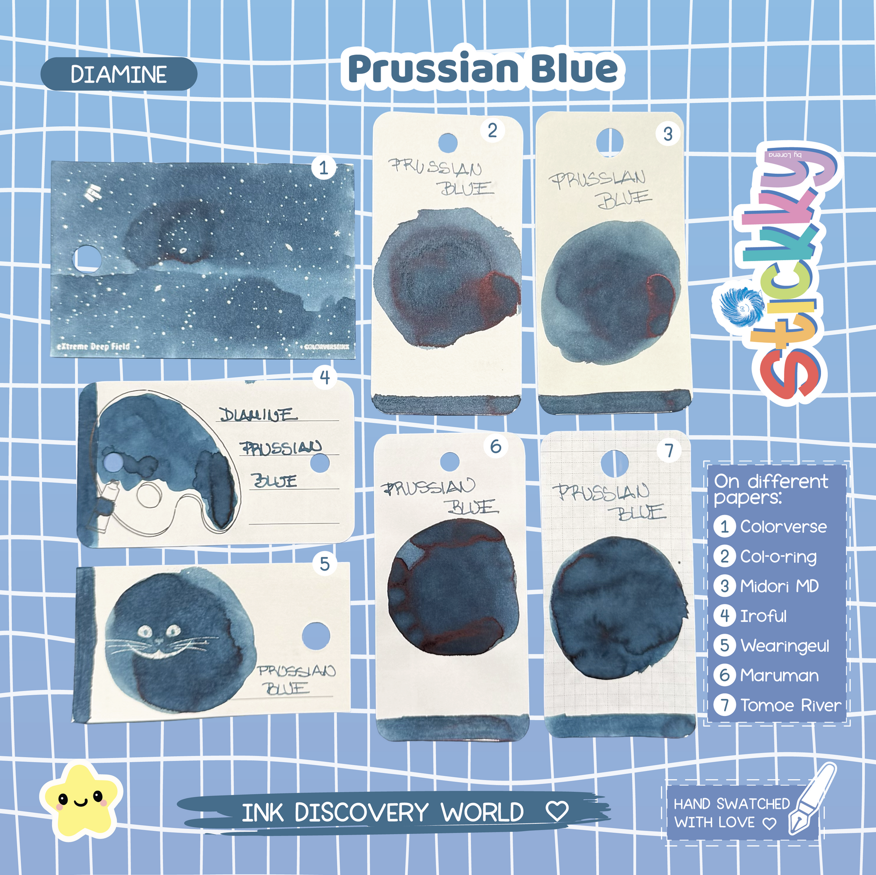 Diamine Prussian Blue Fountain Pen Ink Sample