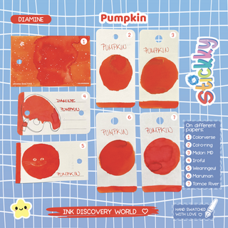 Diamine Pumpkin Fountain Pen Ink Sample